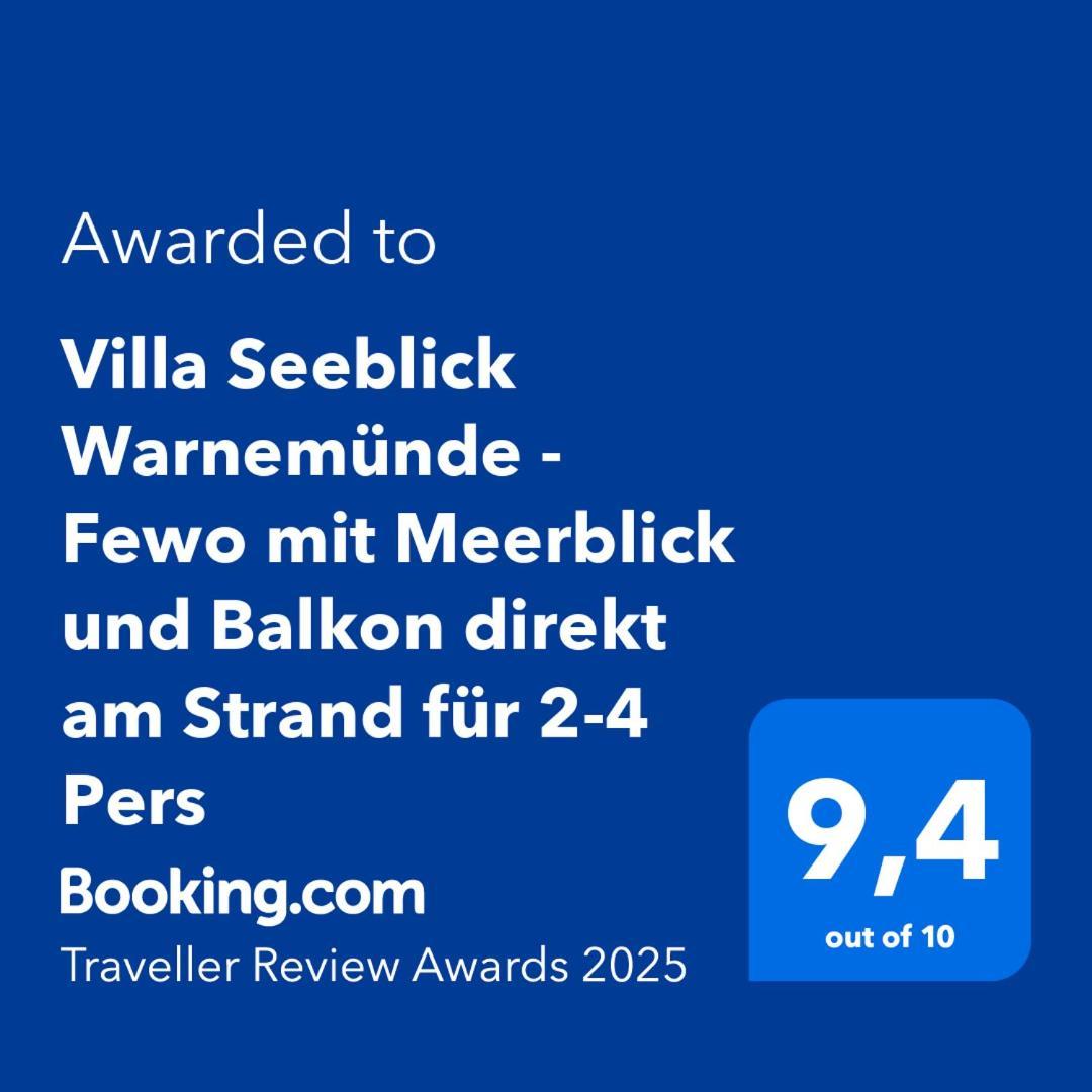 Villa Seeblick Warnemuende - Fewo Mit Meerblick Und Balkon Direkt Am Strand Fuer 2-4 Pers Rostock Exterior foto